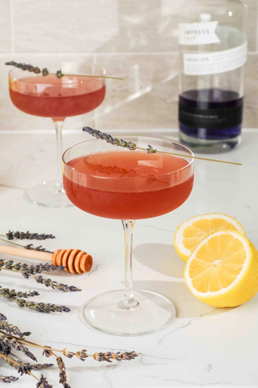 Lavender Honey Bees Knees Cocktail Recipe Easy Floral Gin Mix